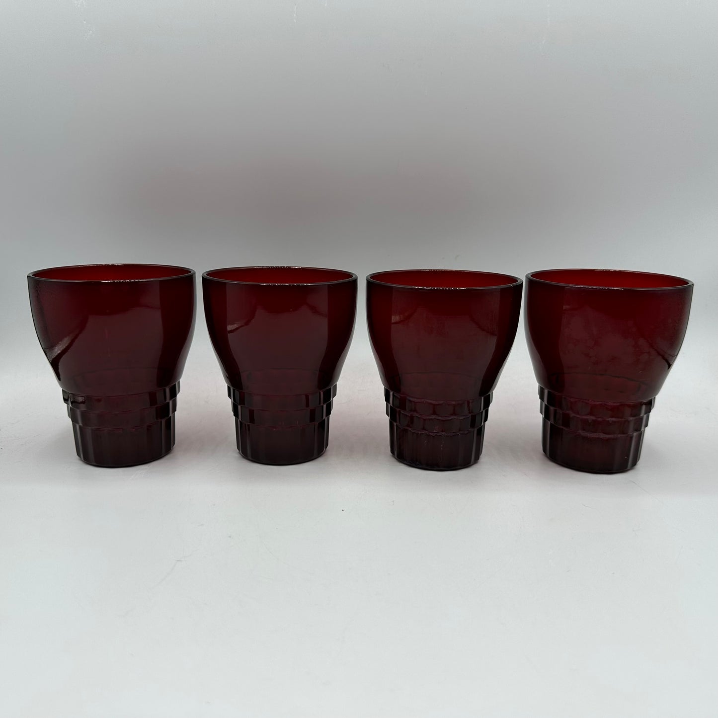 Anchor Hocking Windsor Royal Ruby Tumblers 10 oz, Set of 4