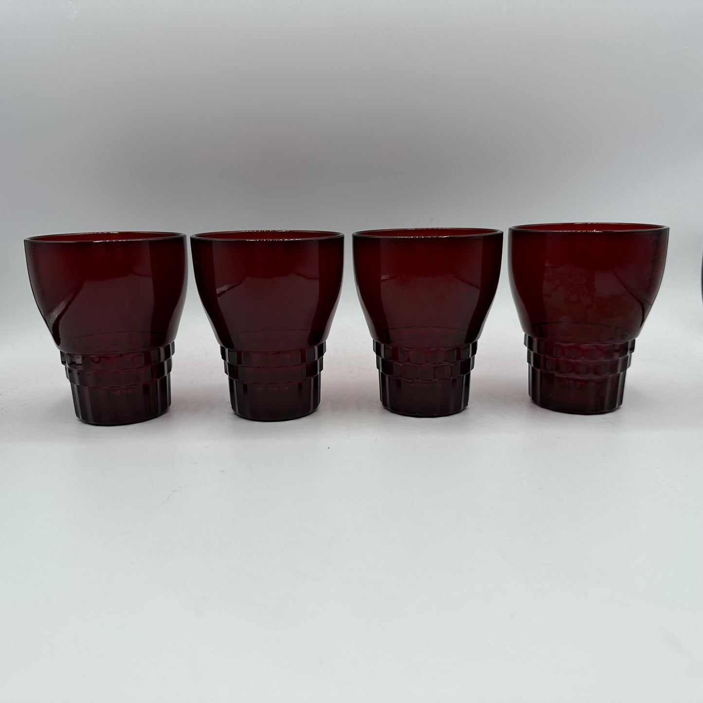 Anchor Hocking Windsor Royal Ruby Tumblers 10 oz, Set of 4