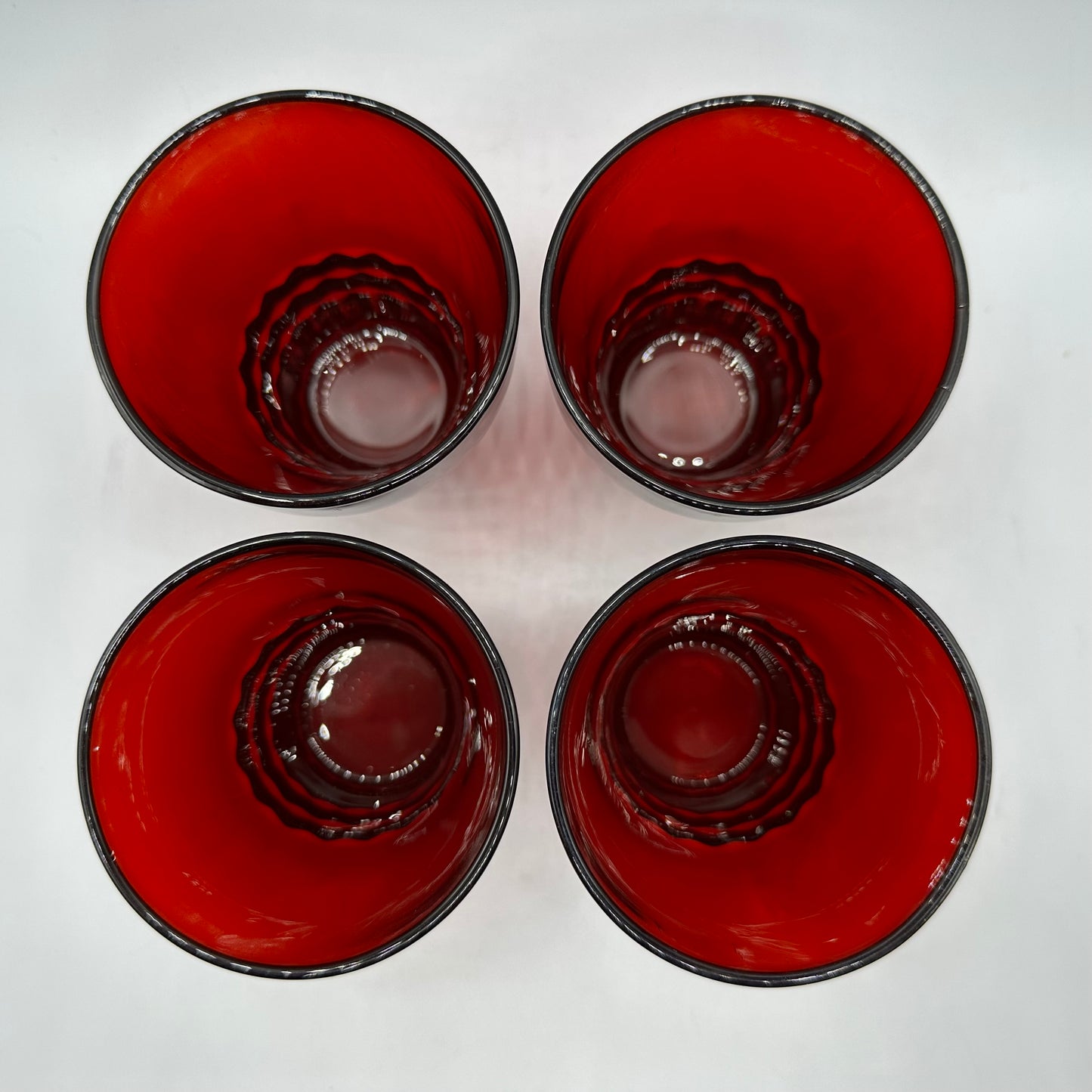 Anchor Hocking Windsor Royal Ruby Tumblers 10 oz, Set of 4