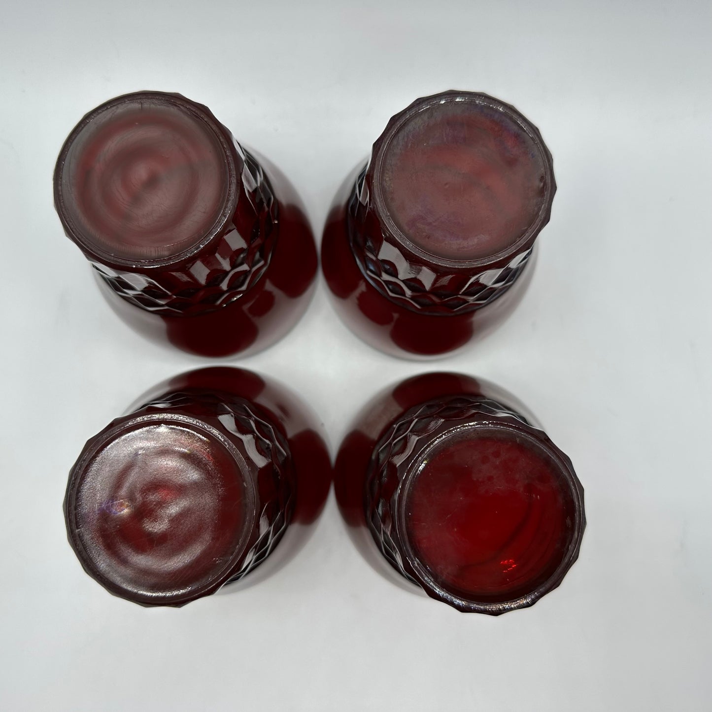 Anchor Hocking Windsor Royal Ruby Tumblers 10 oz, Set of 4