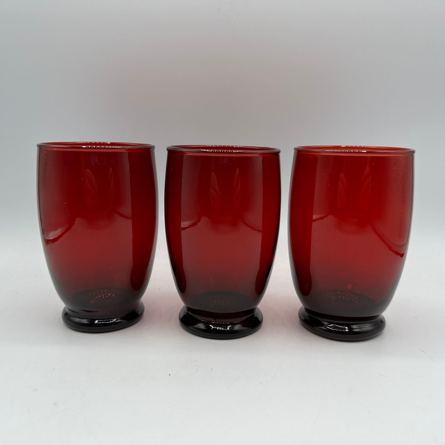 Anchor Hocking Royal Ruby Baltic Tumbler 10oz, Set of 3