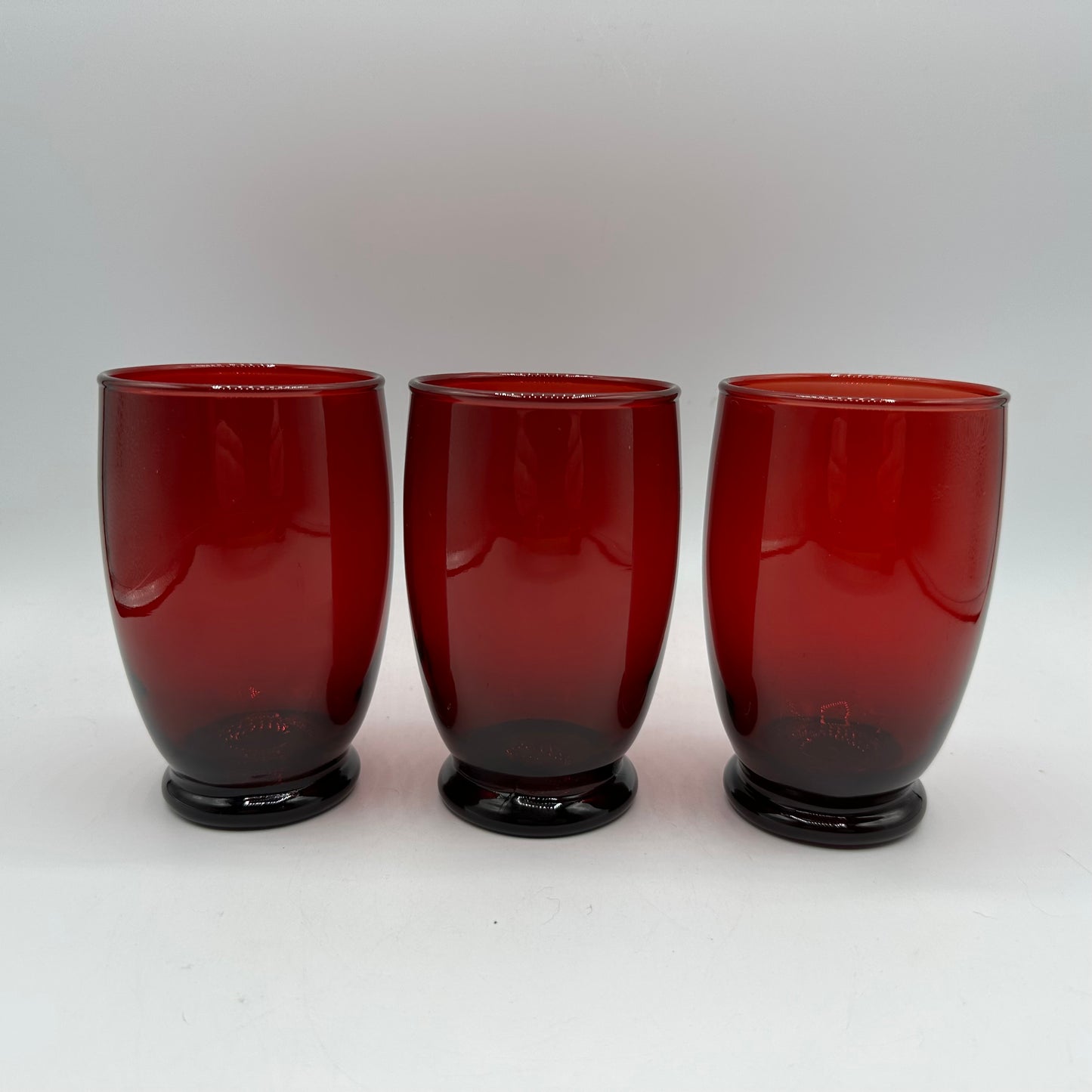 Anchor Hocking Royal Ruby Baltic Tumbler 10oz, Set of 3