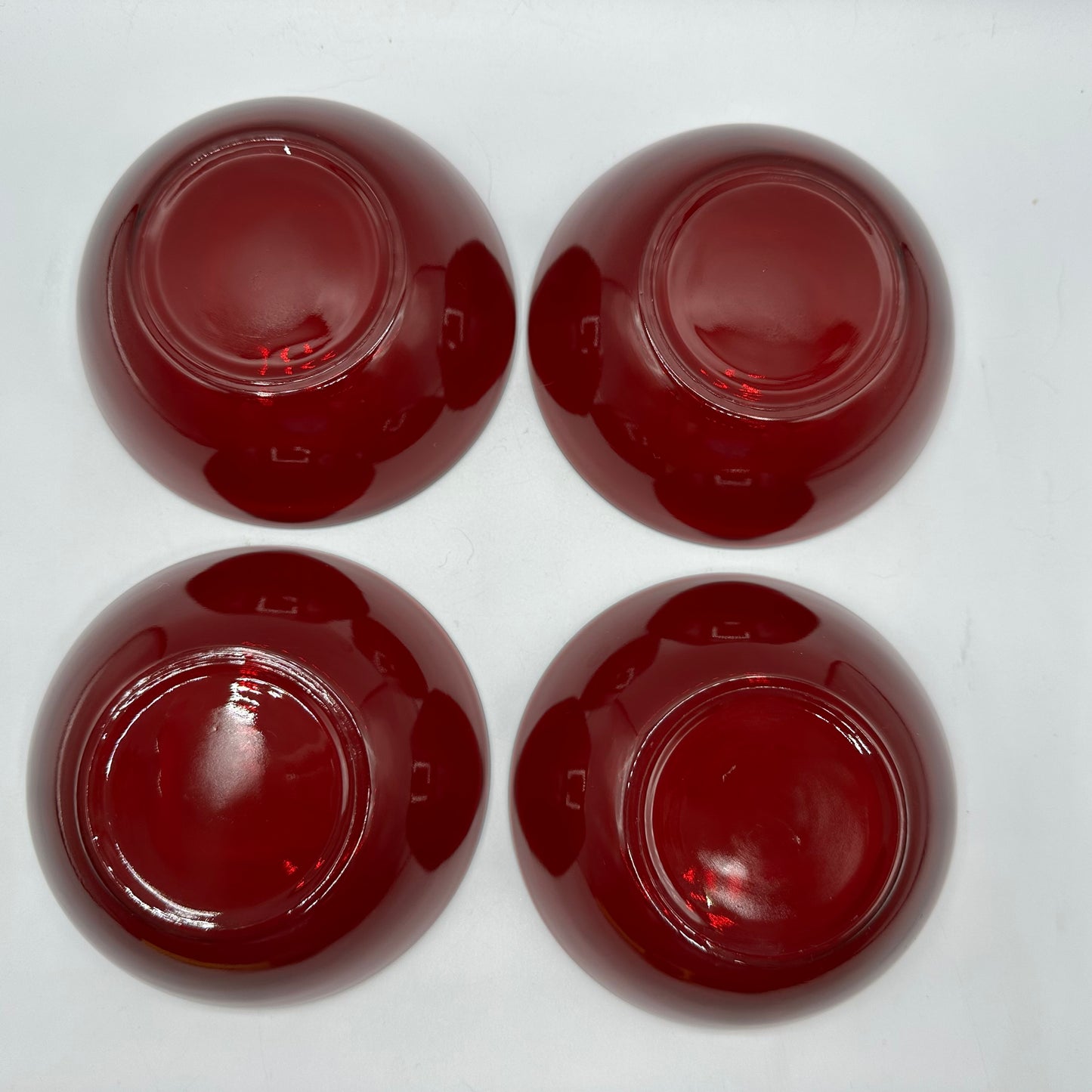 Royal Ruby Small Berry Bowl Anchor Hocking, Set of 4