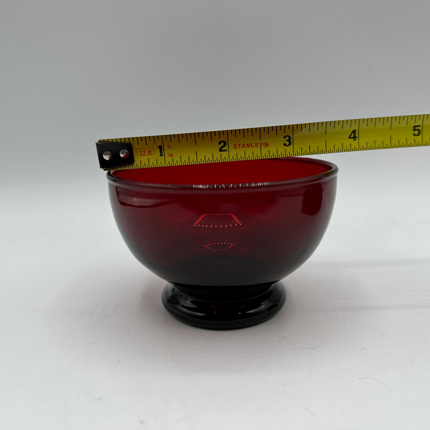 Royal Ruby Sherbert Bowl Low Footed Anchor Hocking, Set of 4