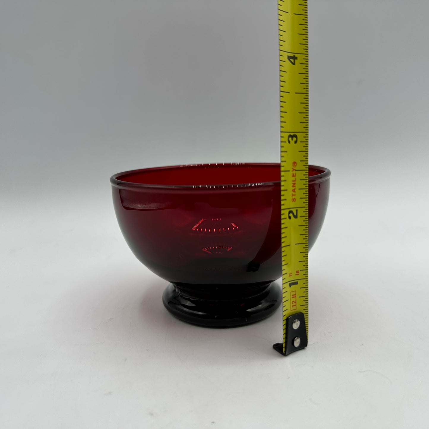 Royal Ruby Sherbert Bowl Low Footed Anchor Hocking, Set of 4