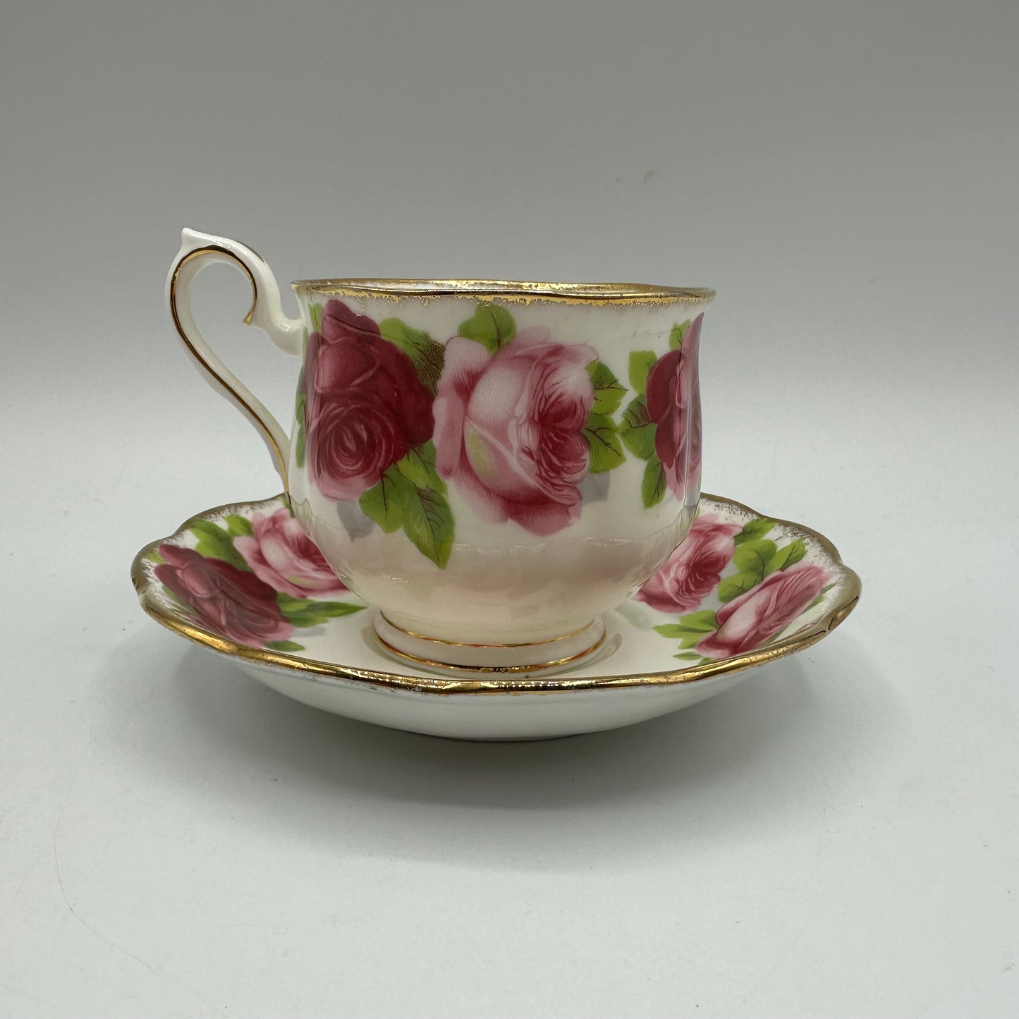 Royal Albert Cup and Saucer Old English Rose Pattern