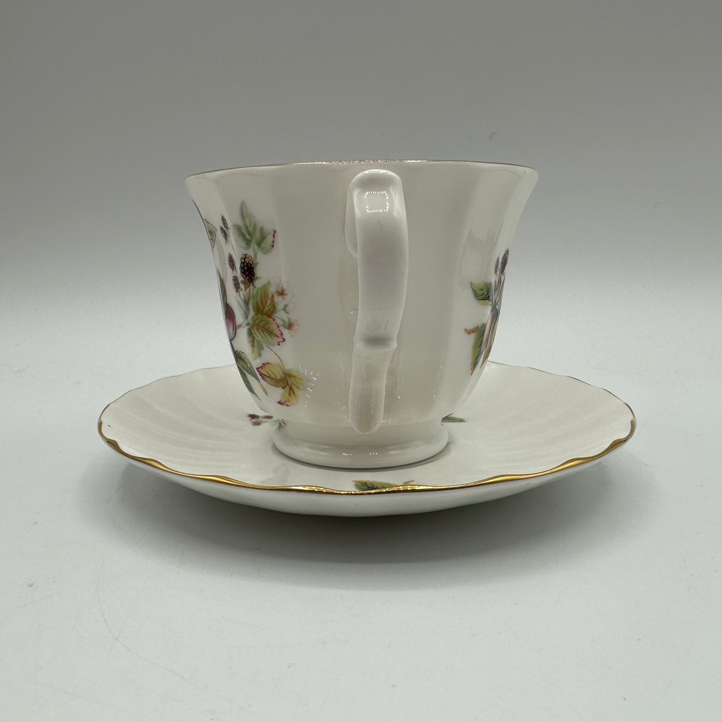 Crown Trent Cup and Saucer Fruit and Greenery Pattern