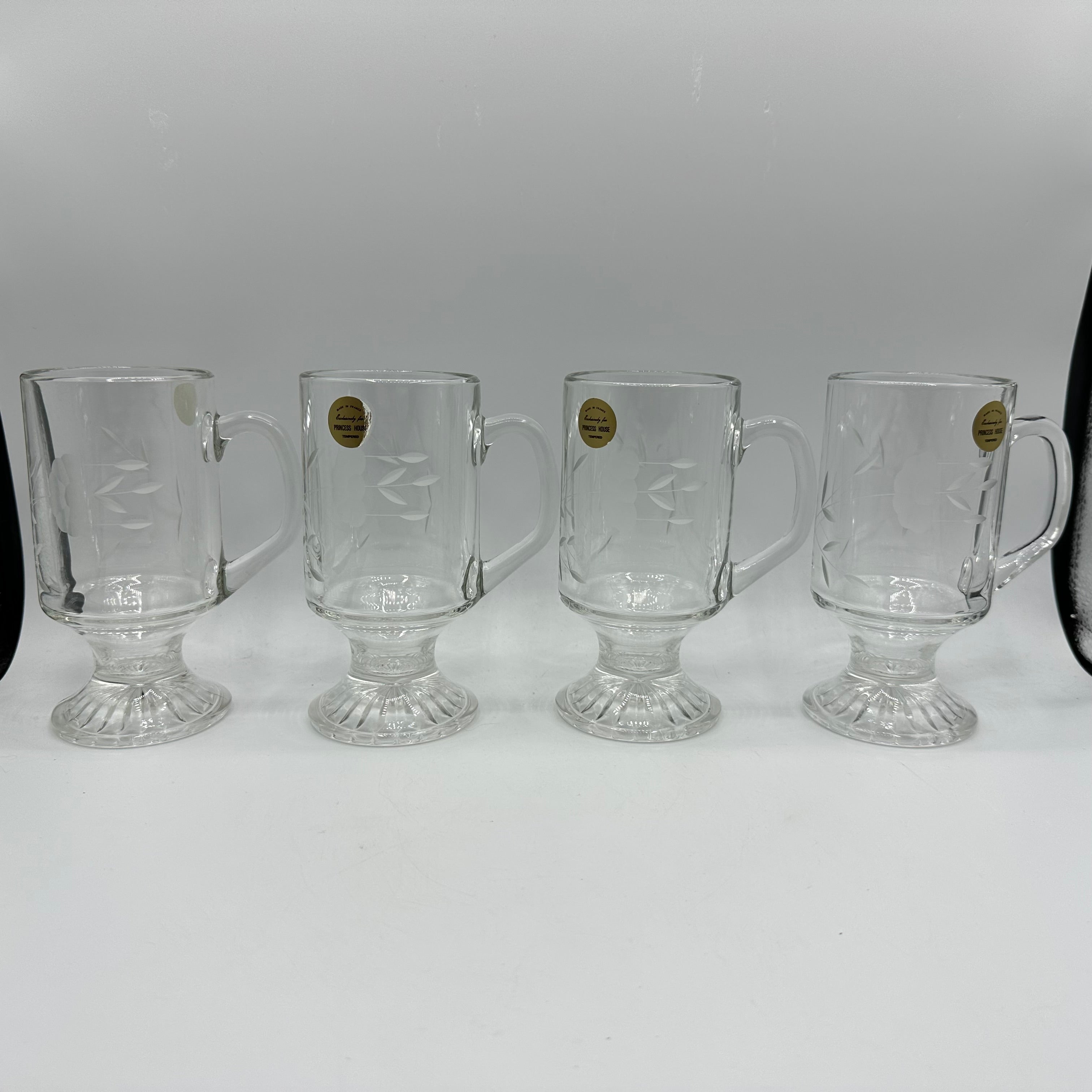 Set of high quality 4 princess house cups