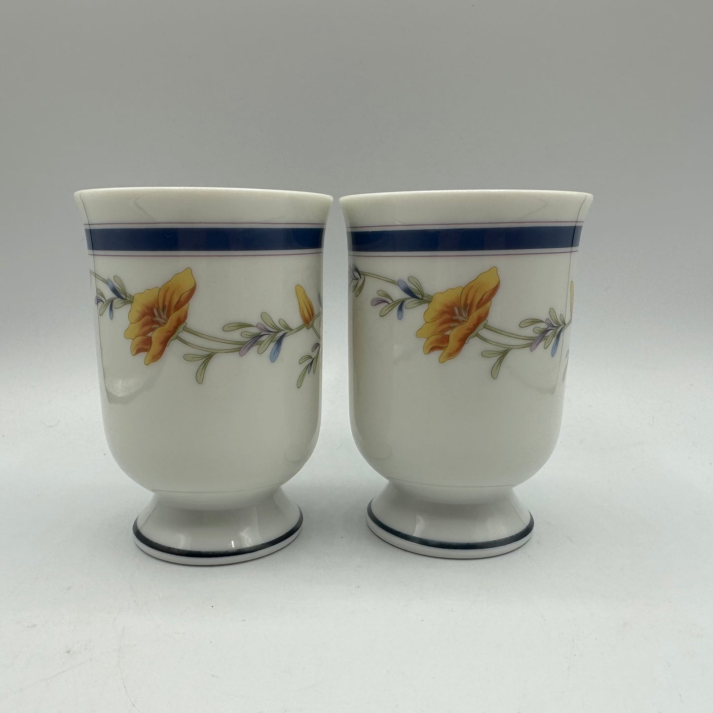 Princess House Footed Porcelain Mugs #707, Set of 2