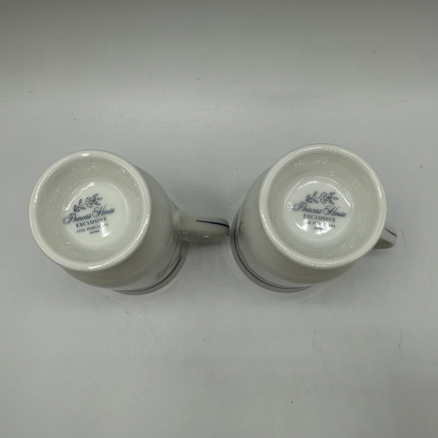 Princess House Footed Porcelain Mugs #707, Set of 2