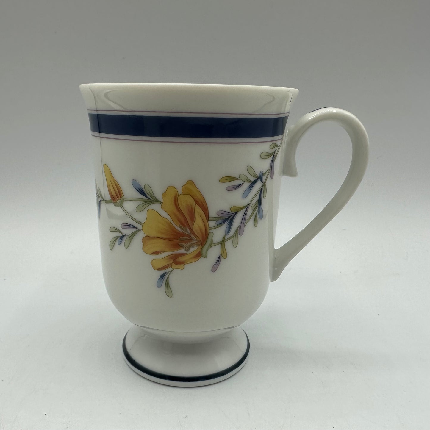 Princess House Footed Porcelain Mugs #707, Set of 2