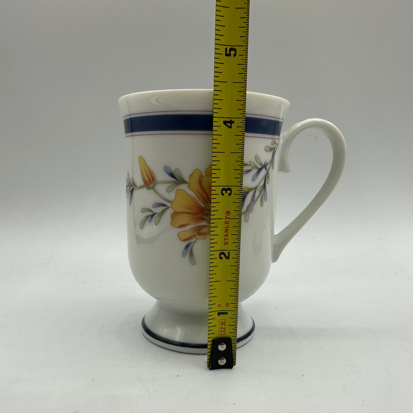 Princess House Footed Porcelain Mugs #707, Set of 2