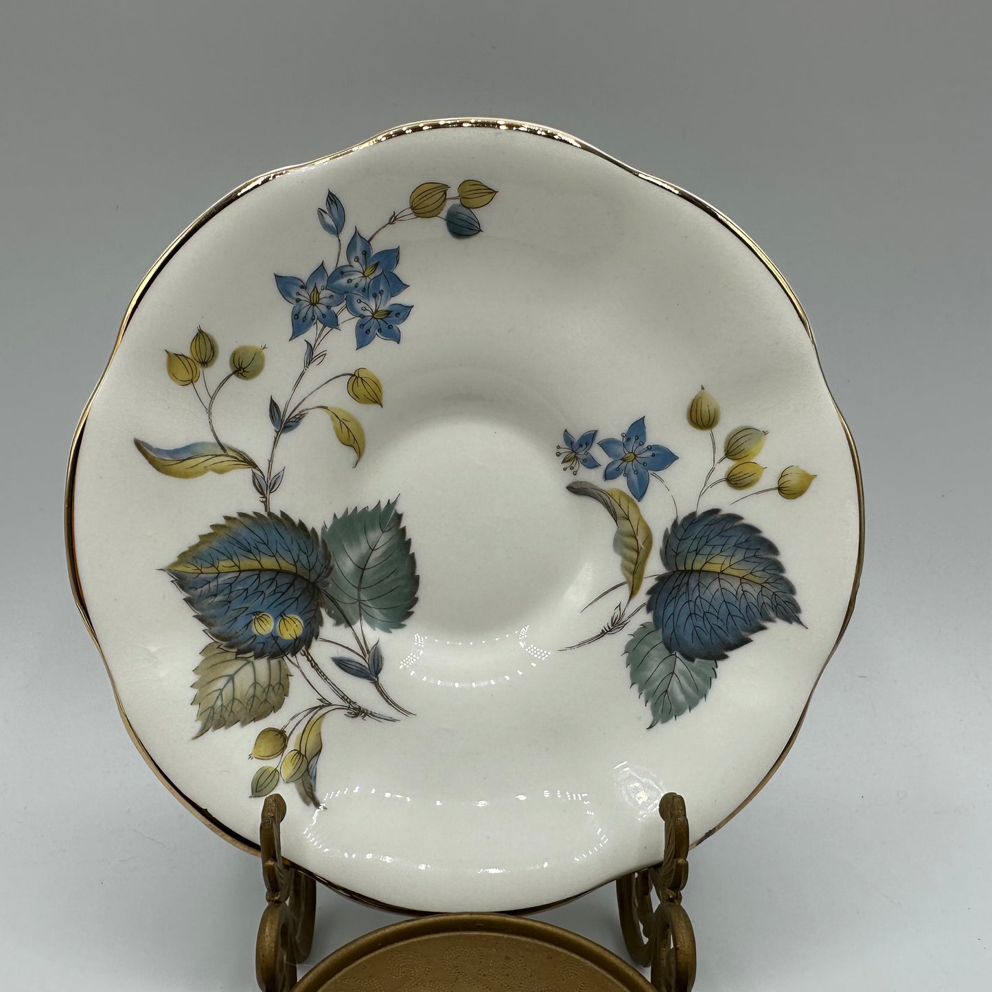 Royal Dover Cup and Saucer Blue Floral Pattern