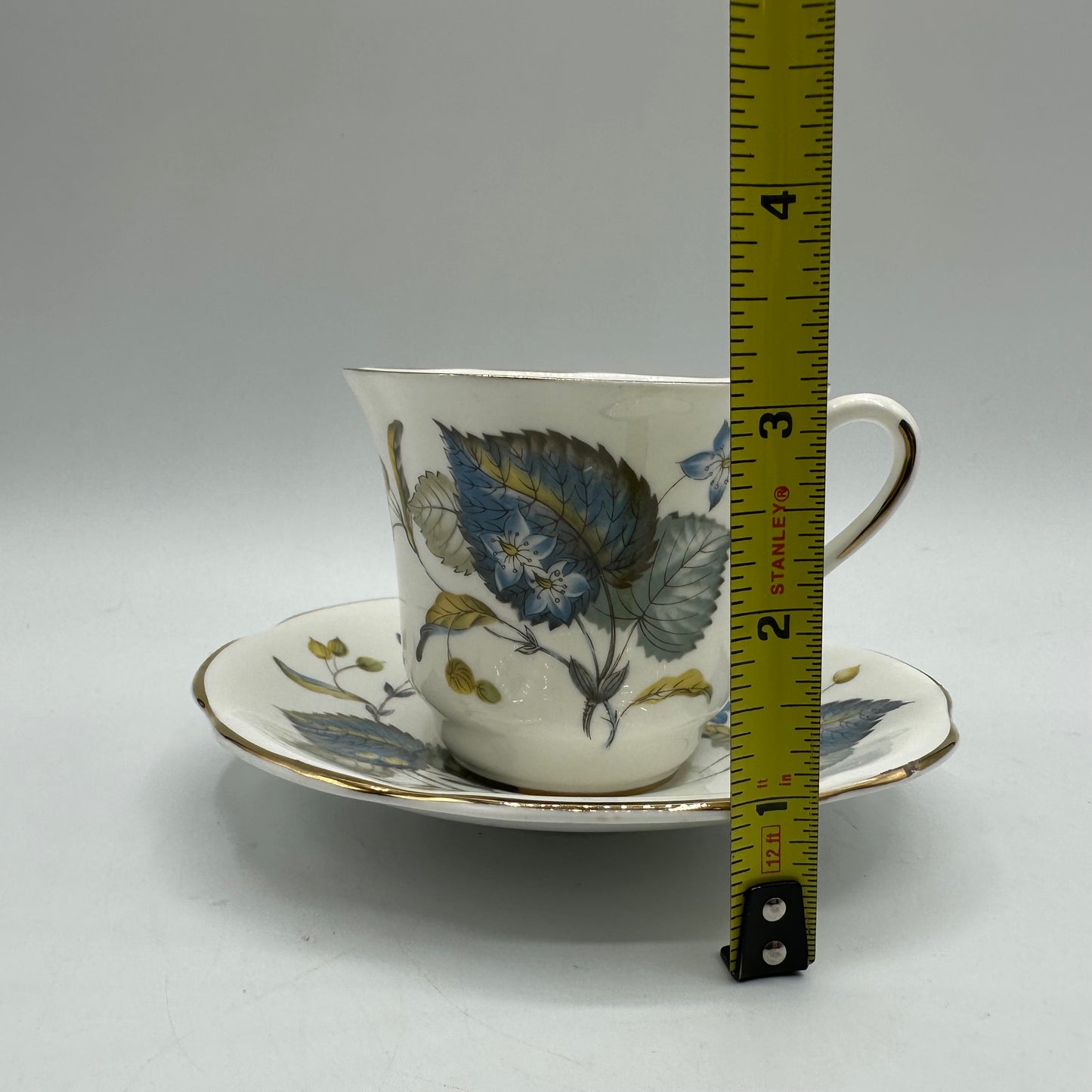 Royal Dover Cup and Saucer Blue Floral Pattern