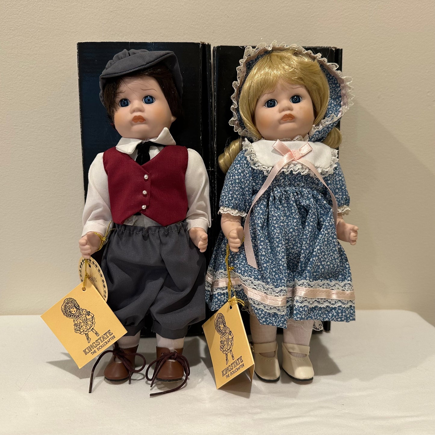 Kingstate 10" Porcelain Dolls Jason and Juily