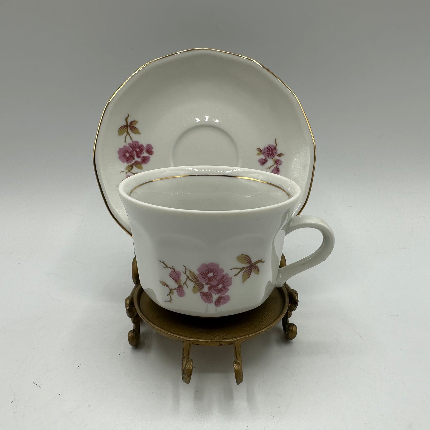 Kahla Demitasse Cup and Saucer Dogwood Flowers