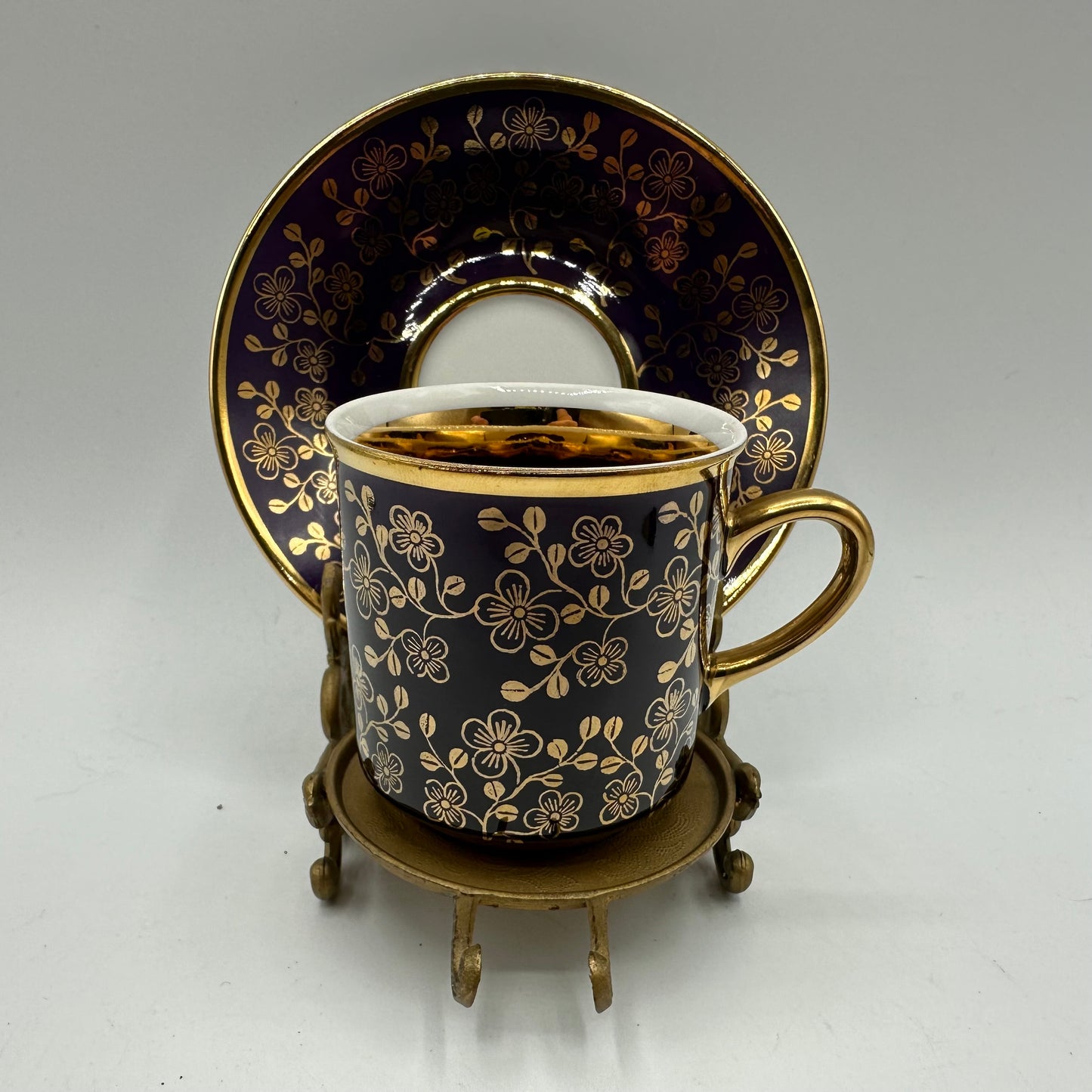 Leander Demitasse Cup and Saucer Leander Floral Pattern