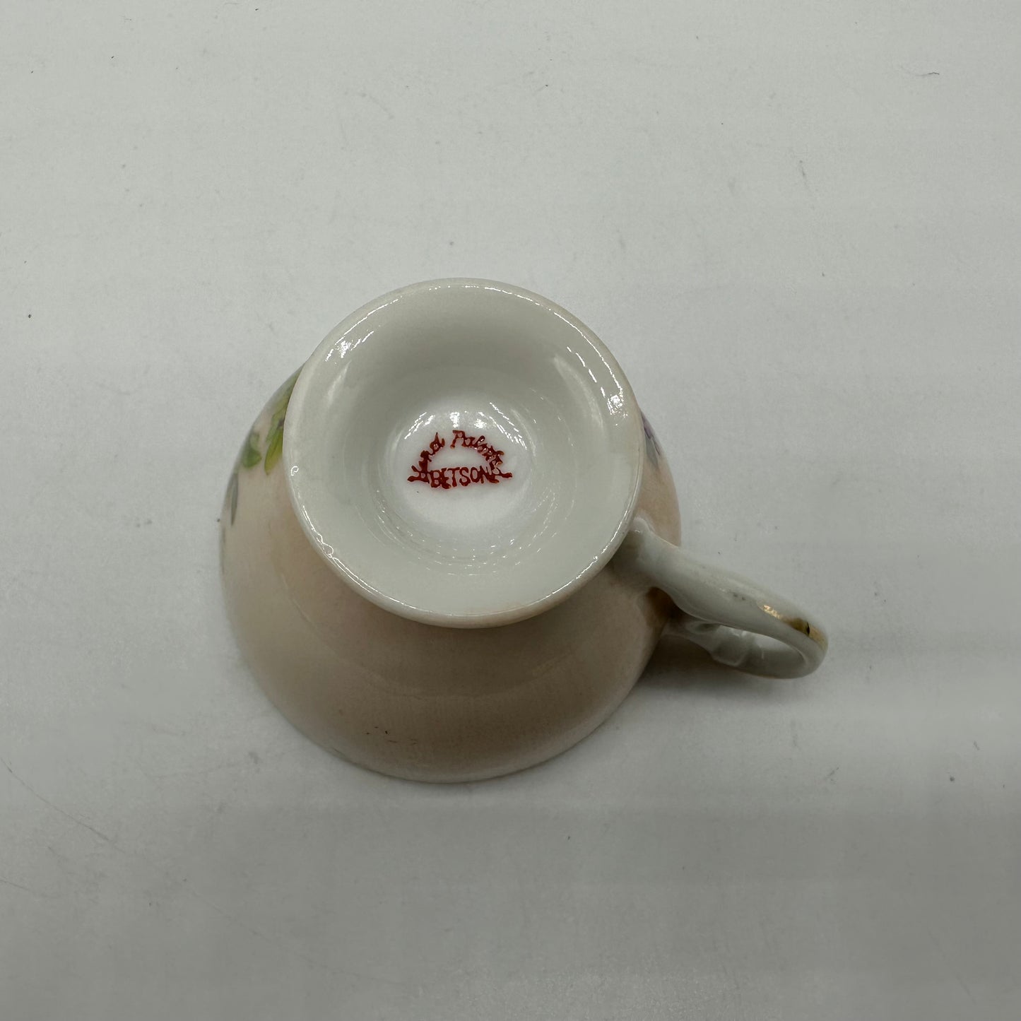 Hand Painted Betson Mini Cup and Saucer Floral Pattern