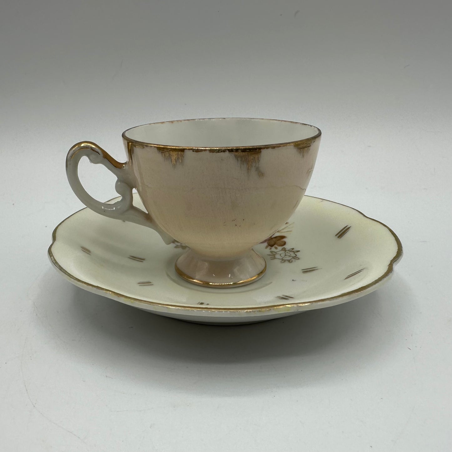 Hand Painted Betson Mini Cup and Saucer Floral Pattern