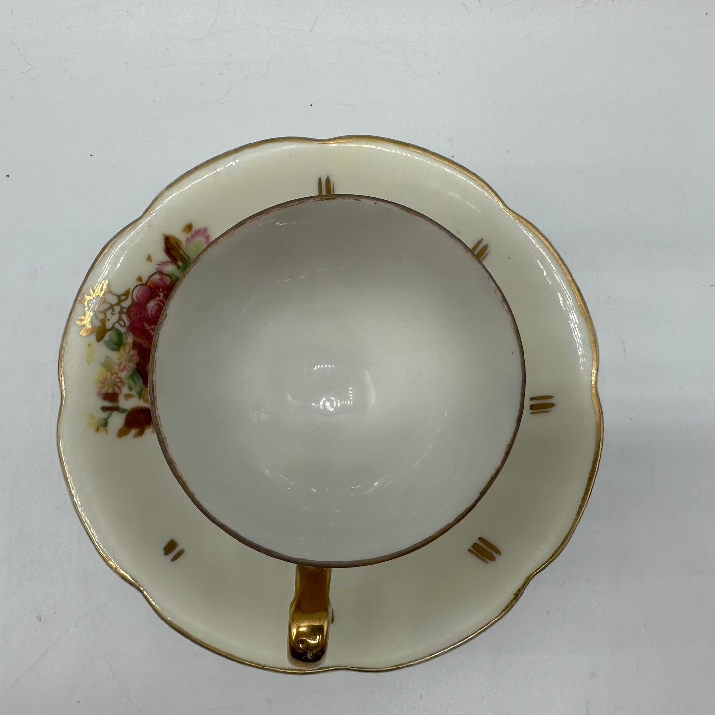 Hand Painted Betson Mini Cup and Saucer Floral Pattern