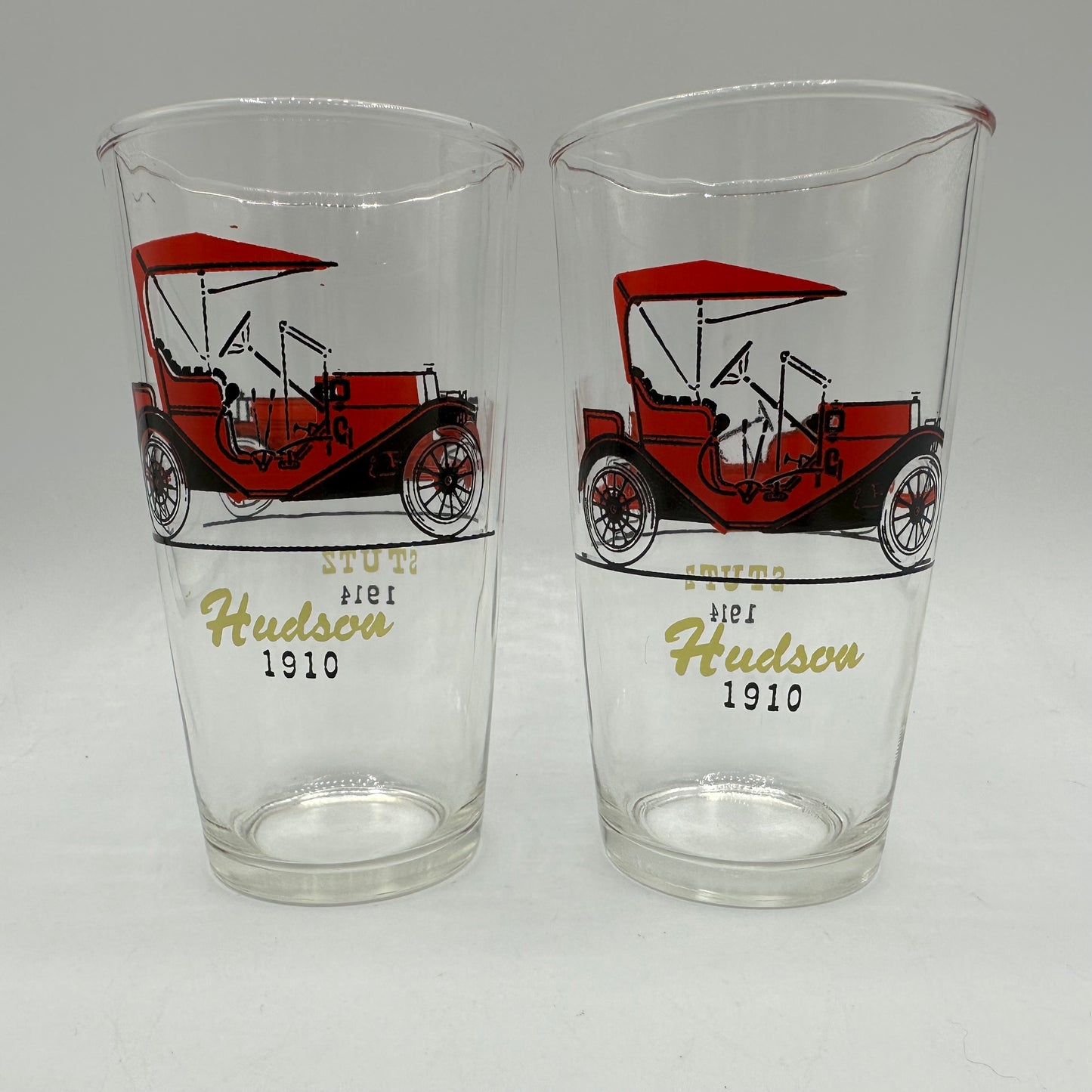 Hazel Atlas Antique Car Tumblers, Set of 5