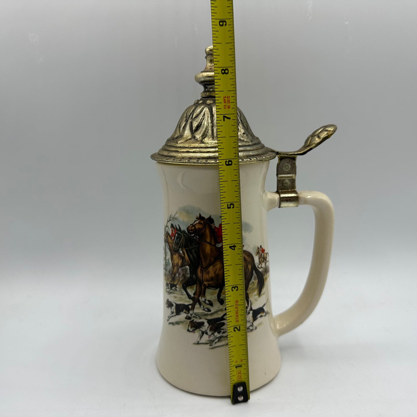 Fox Hunt Lidded Beer Stein McCoy 6020 Reproduction