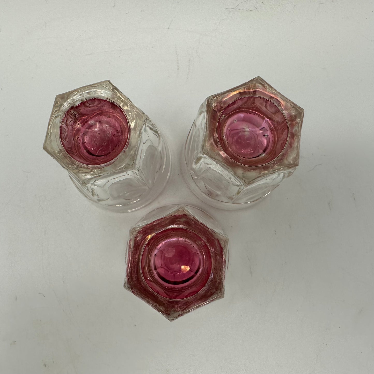 Red Bottom Shot Glasses, Set of 3