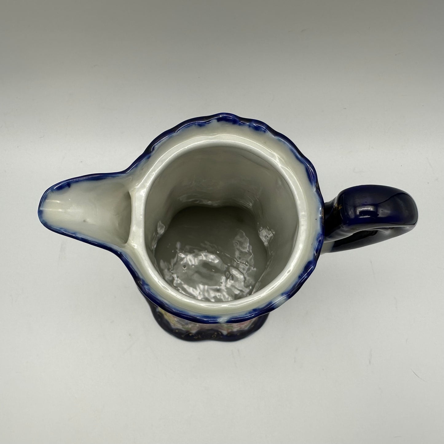 Japenese Hand Painted Geisha Blue Chocolate Pot