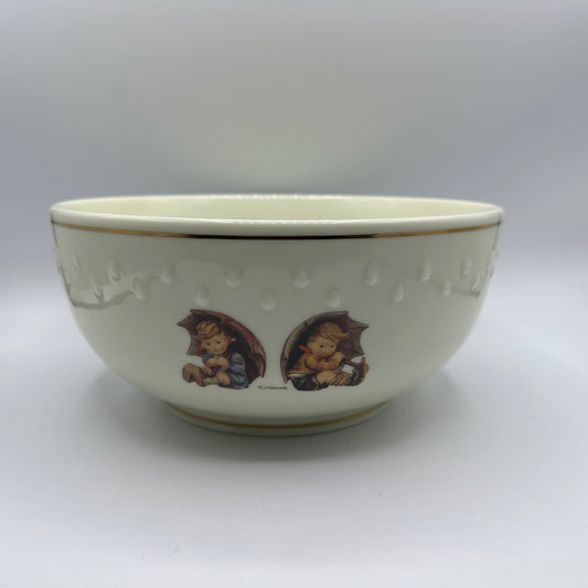 M.J. Hummel Hostess Collection Bowl "Umbrella Girl and Boy"