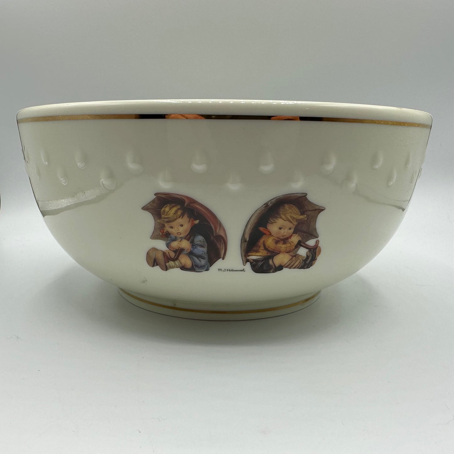 M.J. Hummel Hostess Collection Bowl "Umbrella Girl and Boy"