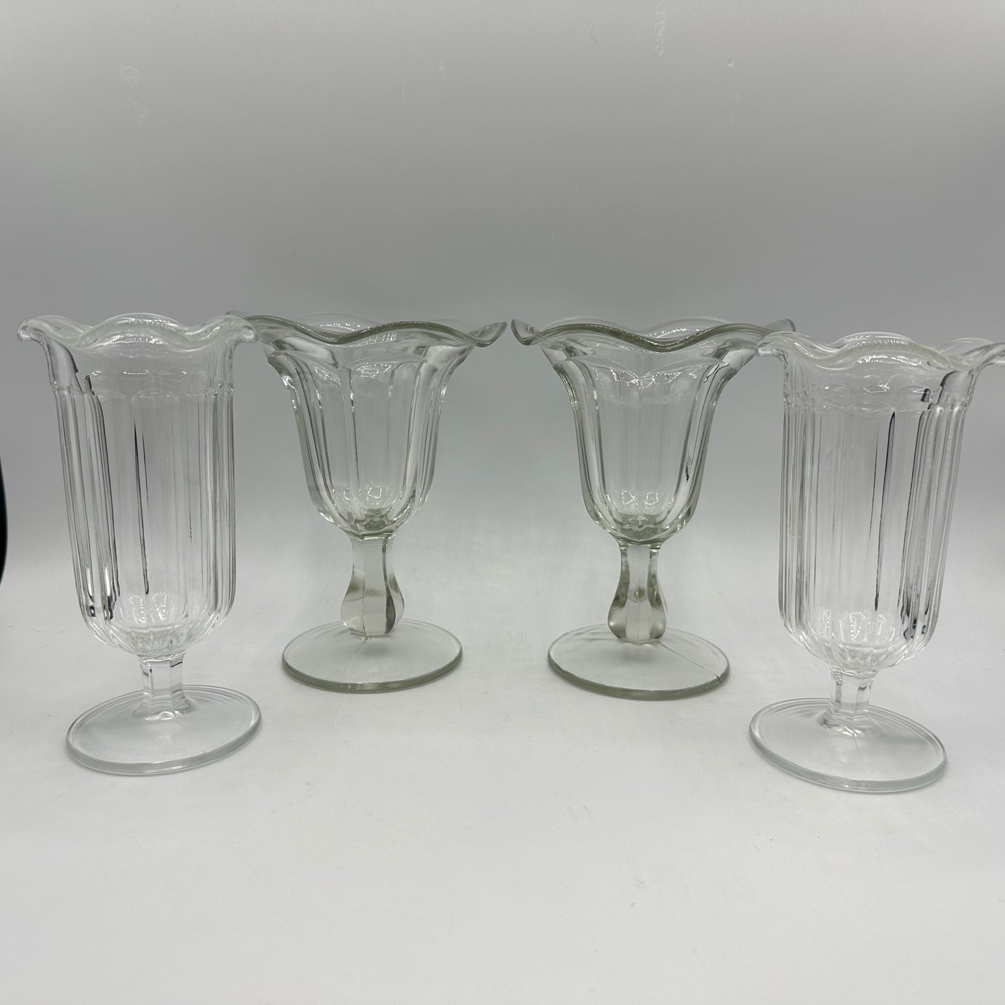 Sundae and Parfait Glasses, Clear, Lot of 4