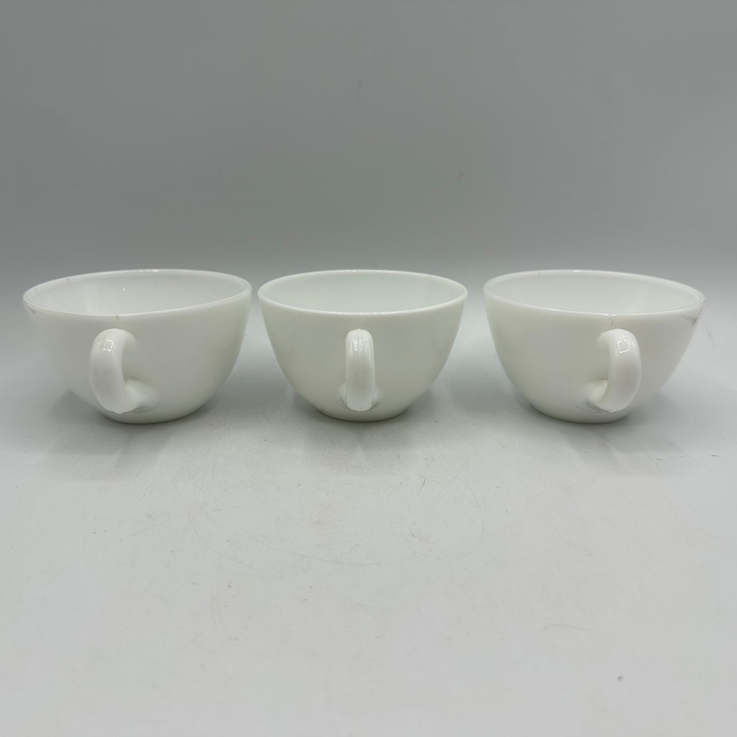Westmoreland Milk Glass Beaded Edge Cup, Saucer and Plate, Set of 3