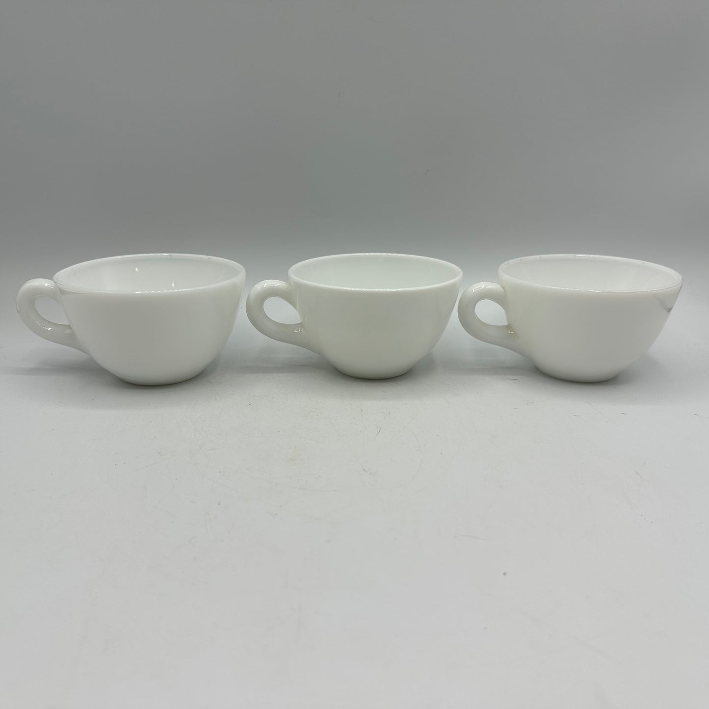 Westmoreland Milk Glass Beaded Edge Cup, Saucer and Plate, Set of 3