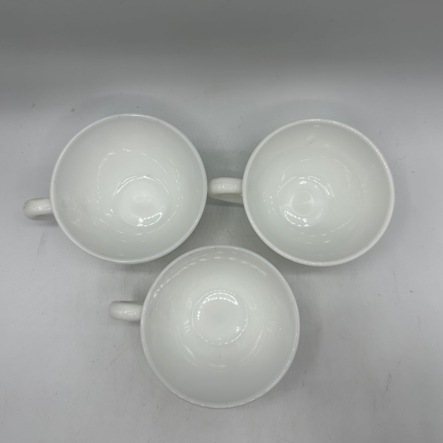 Westmoreland Milk Glass Beaded Edge Cup, Saucer and Plate, Set of 3