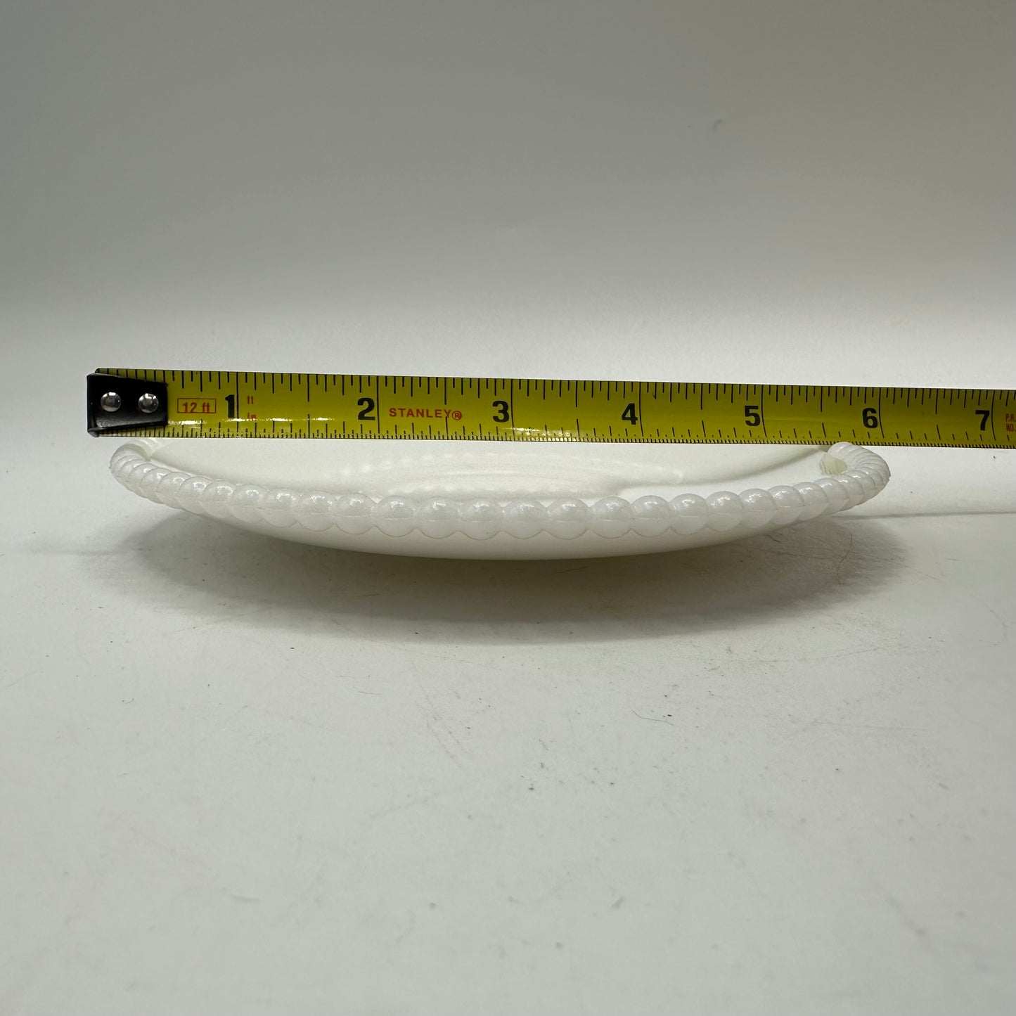 Westmoreland Milk Glass Beaded Edge Cup, Saucer and Plate, Set of 3
