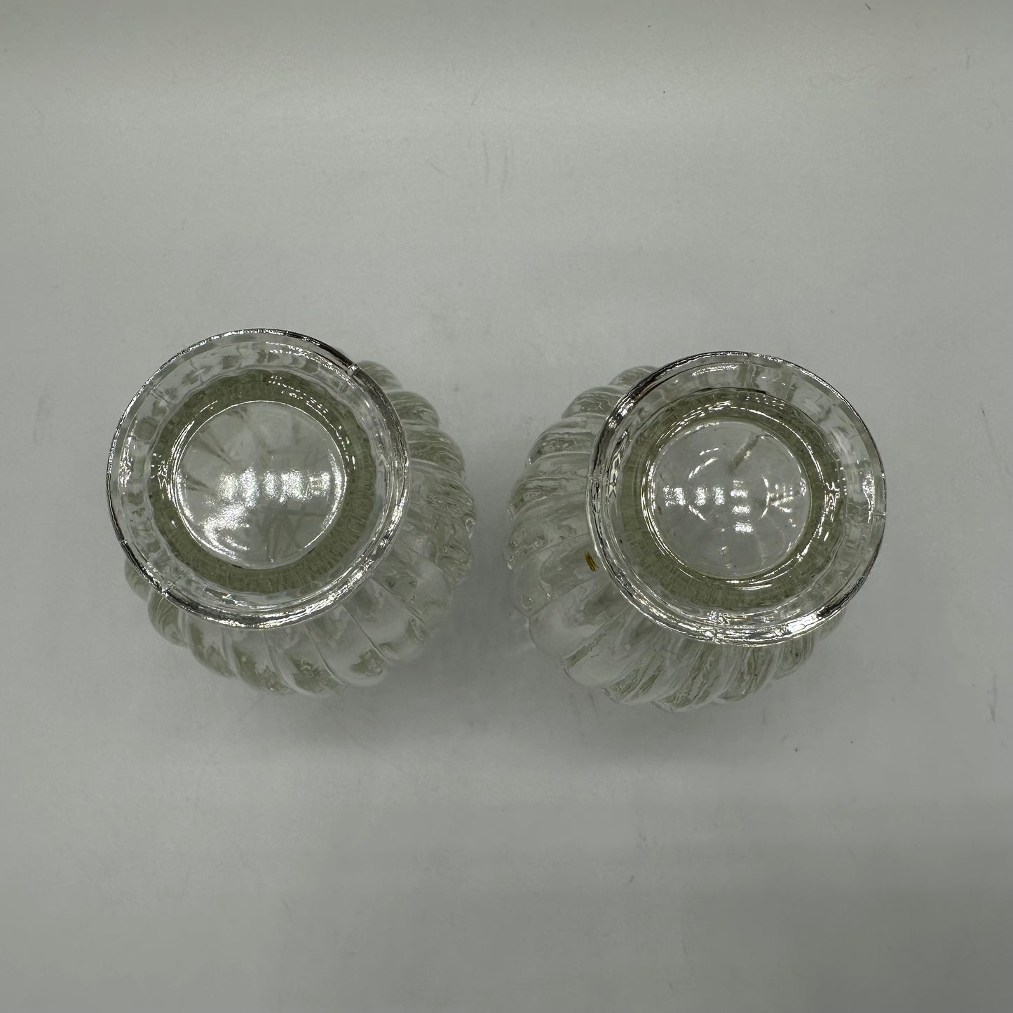 Art Deco Perfume Bottles, Clear, Set of 2