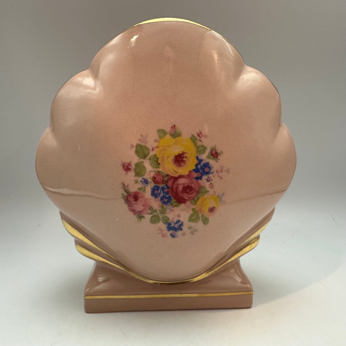 Princeton China Art Deco Clam Shell Vase, 1950's