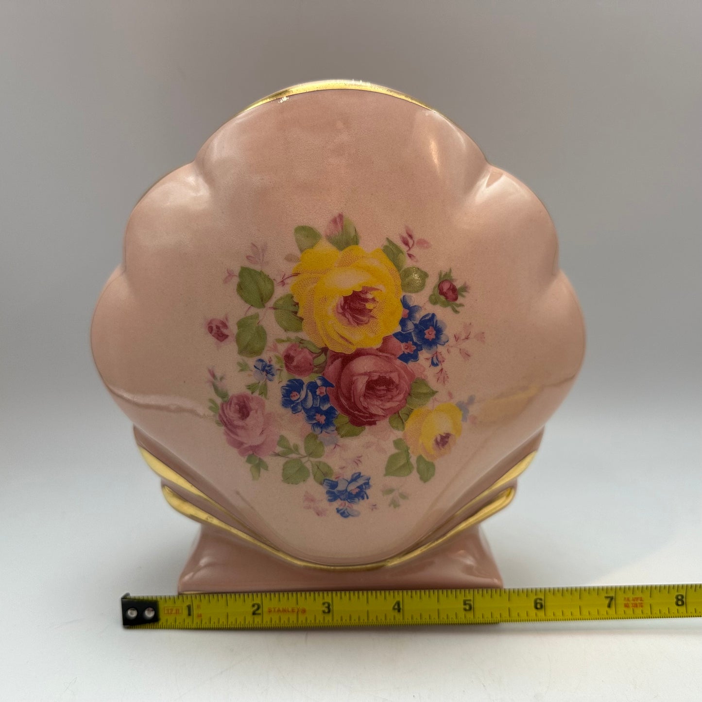 Princeton China Art Deco Clam Shell Vase, 1950's