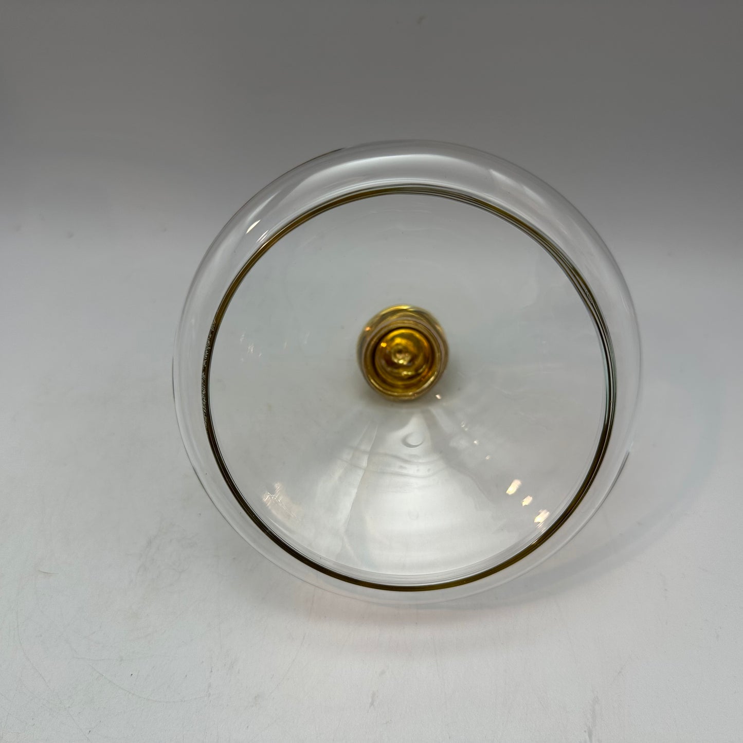 Vintage Pasabahce Glass Lidded Jar Floral Design