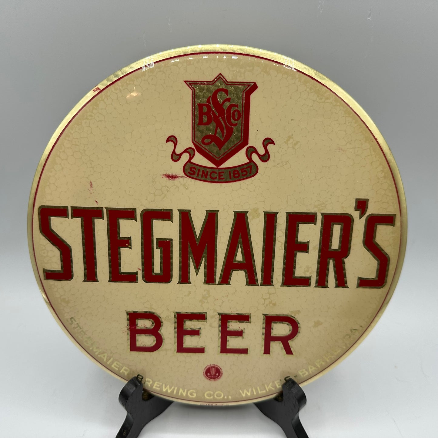 1940s Stegmaiers Beer Button Sign