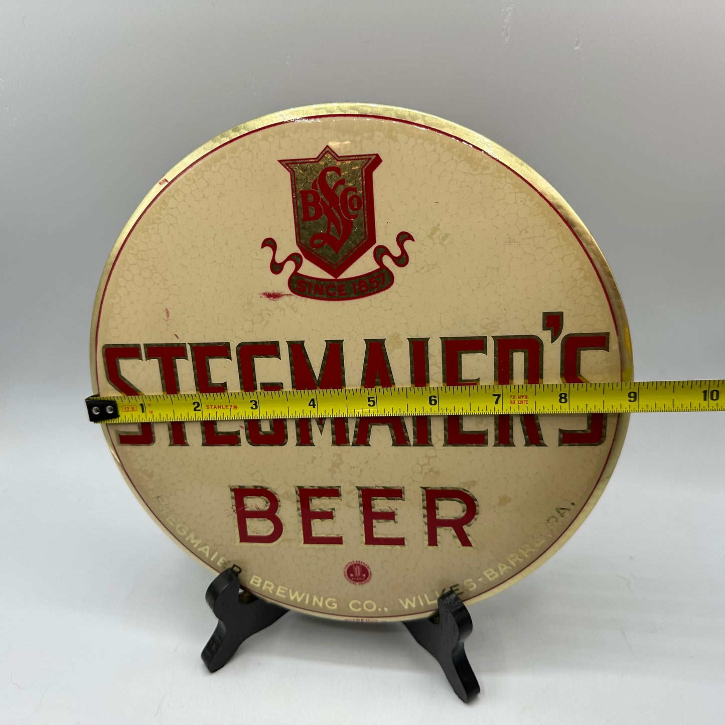 1940s Stegmaiers Beer Button Sign