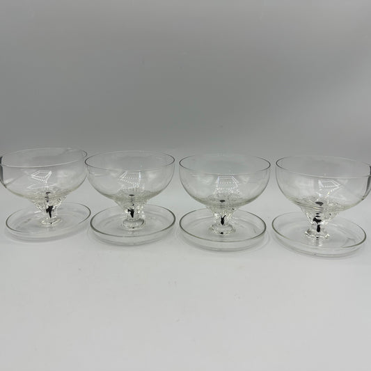 Belfor Exquisite Footed Dessert Glasses, Set of 4 Made in Bohemia