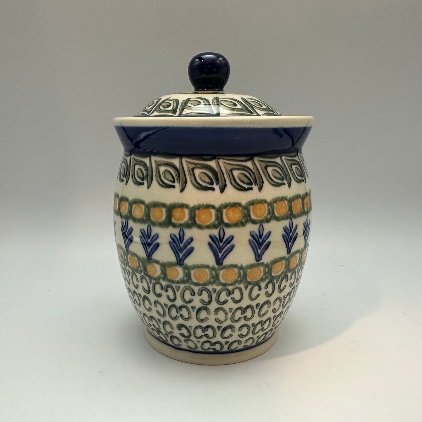 Boleslawiec Polish Pottery Cannister With Lid