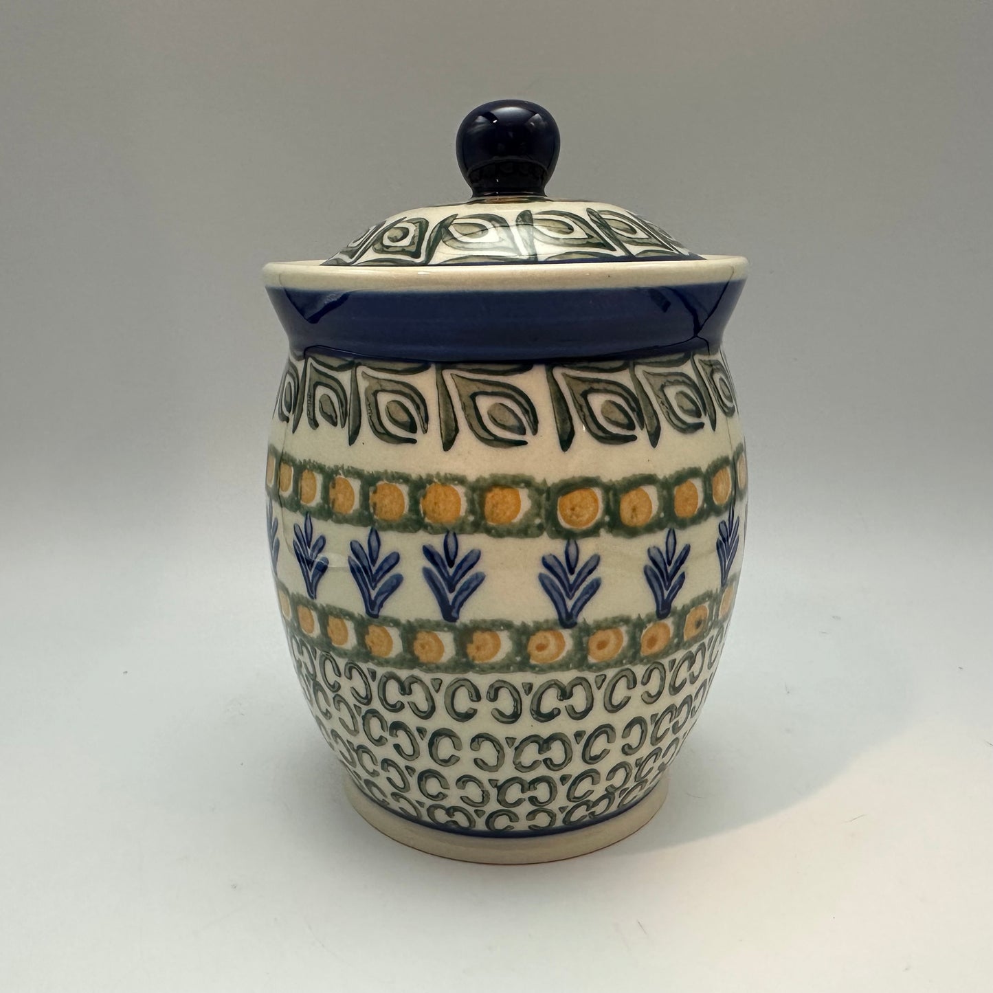 Boleslawiec Polish Pottery Cannister With Lid