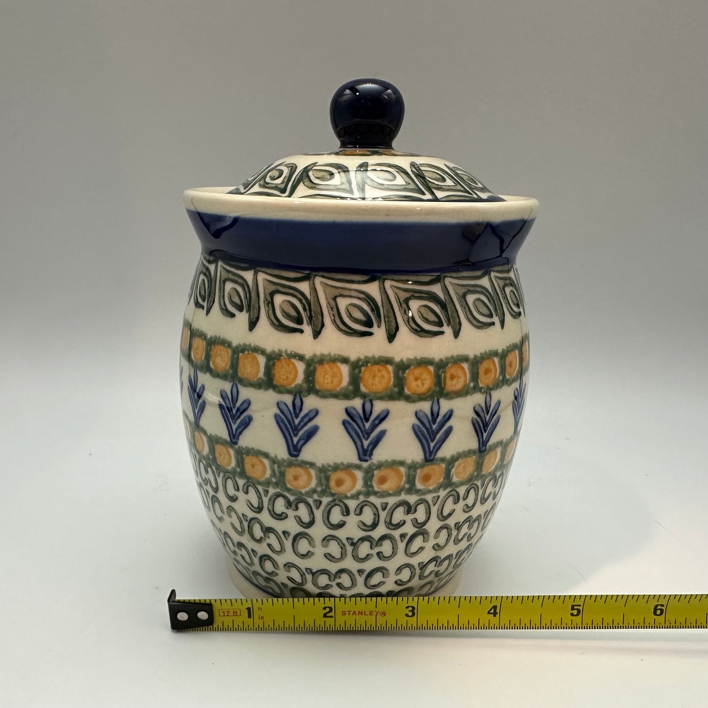 Boleslawiec Polish Pottery Cannister With Lid