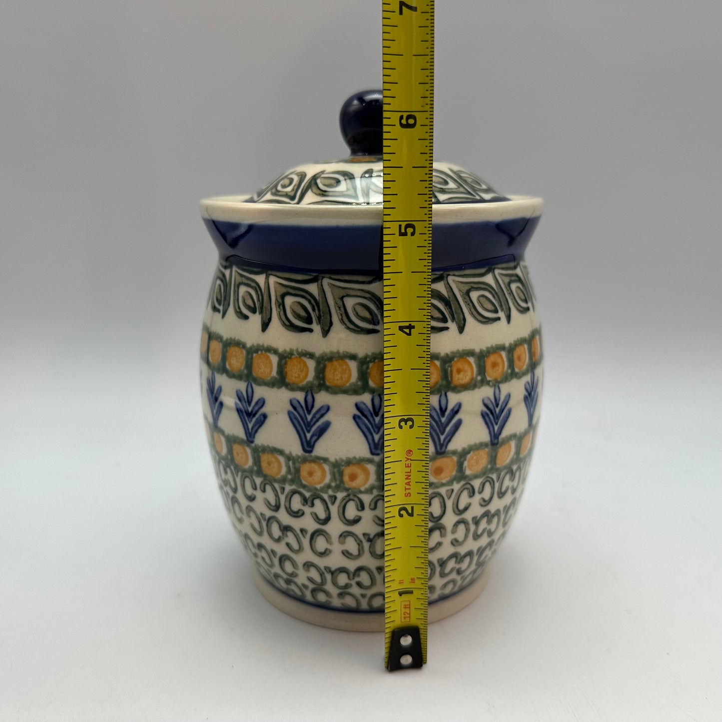 Boleslawiec Polish Pottery Cannister With Lid