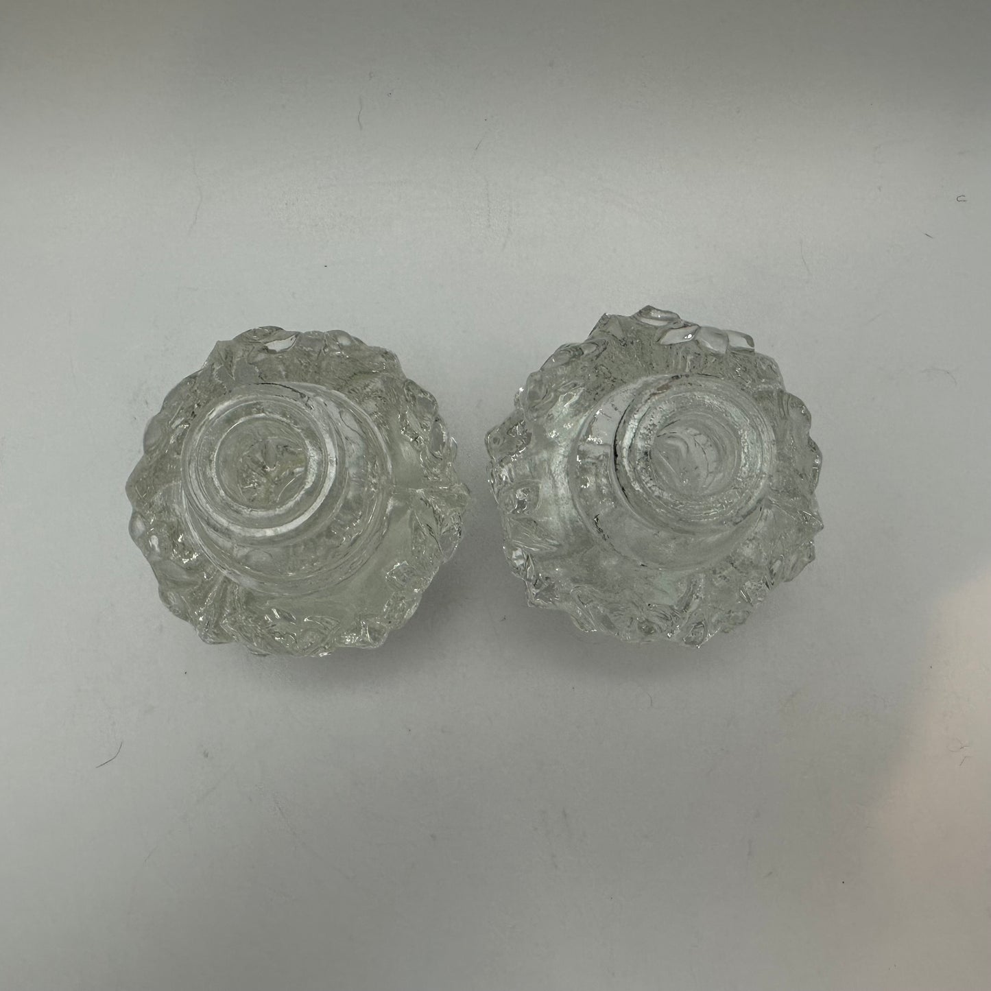 Glass Perfume Bottles, Floral Design, Set of 2