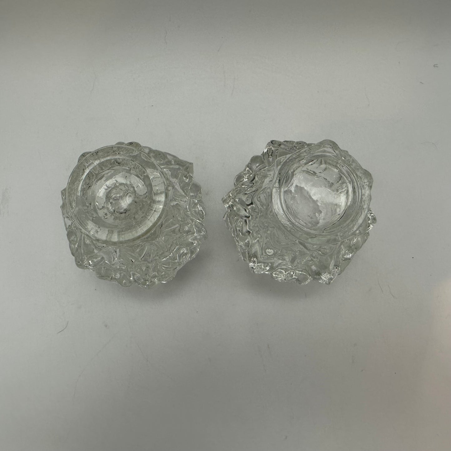 Glass Perfume Bottles, Floral Design, Set of 2