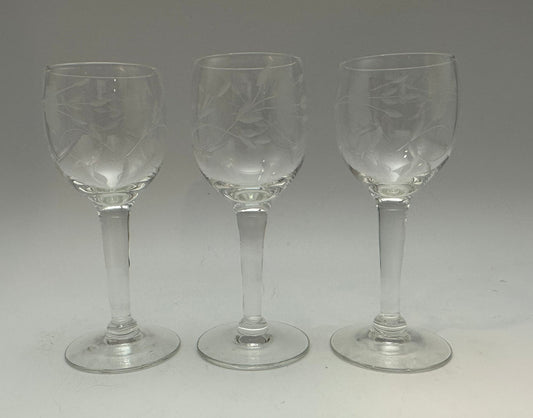 Princess House Cordial Glasses, Set of 3