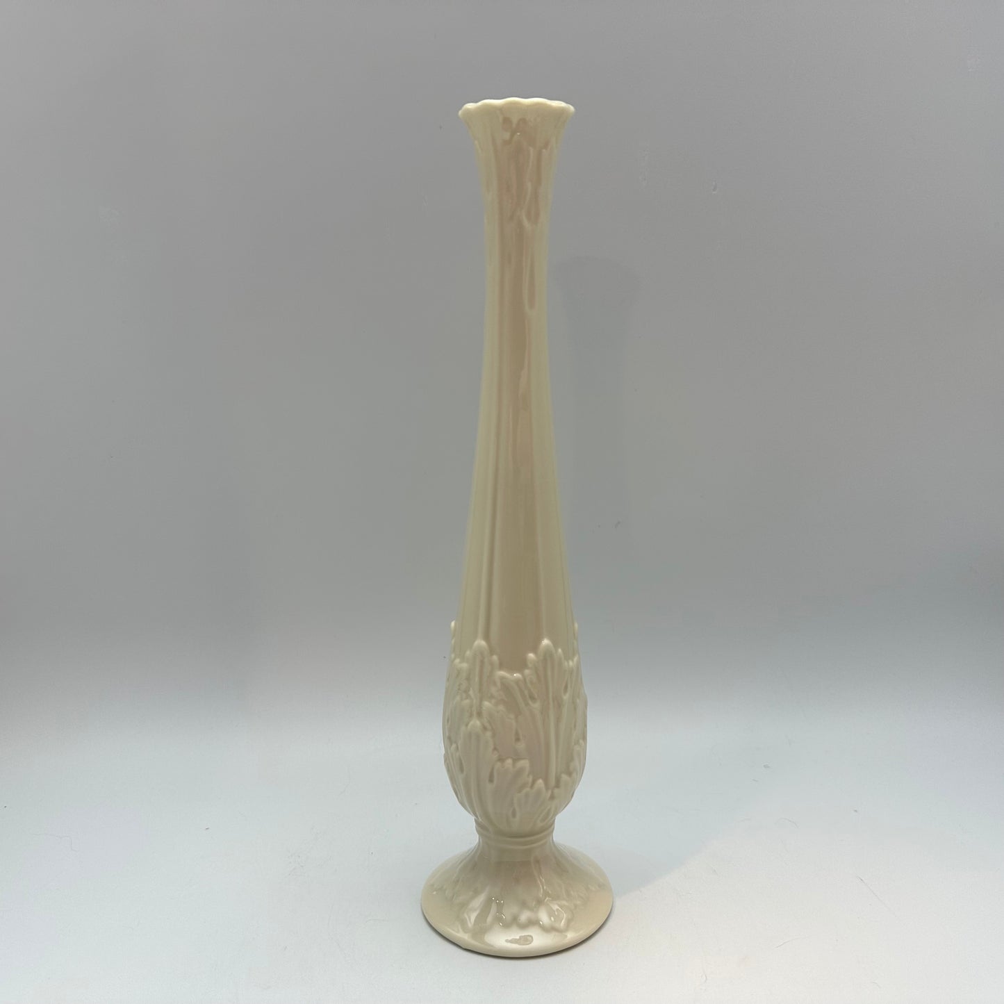 Lenox Florentine Collection Bud Vase, Acanthus Leaf Design, 10 3/4" Tall